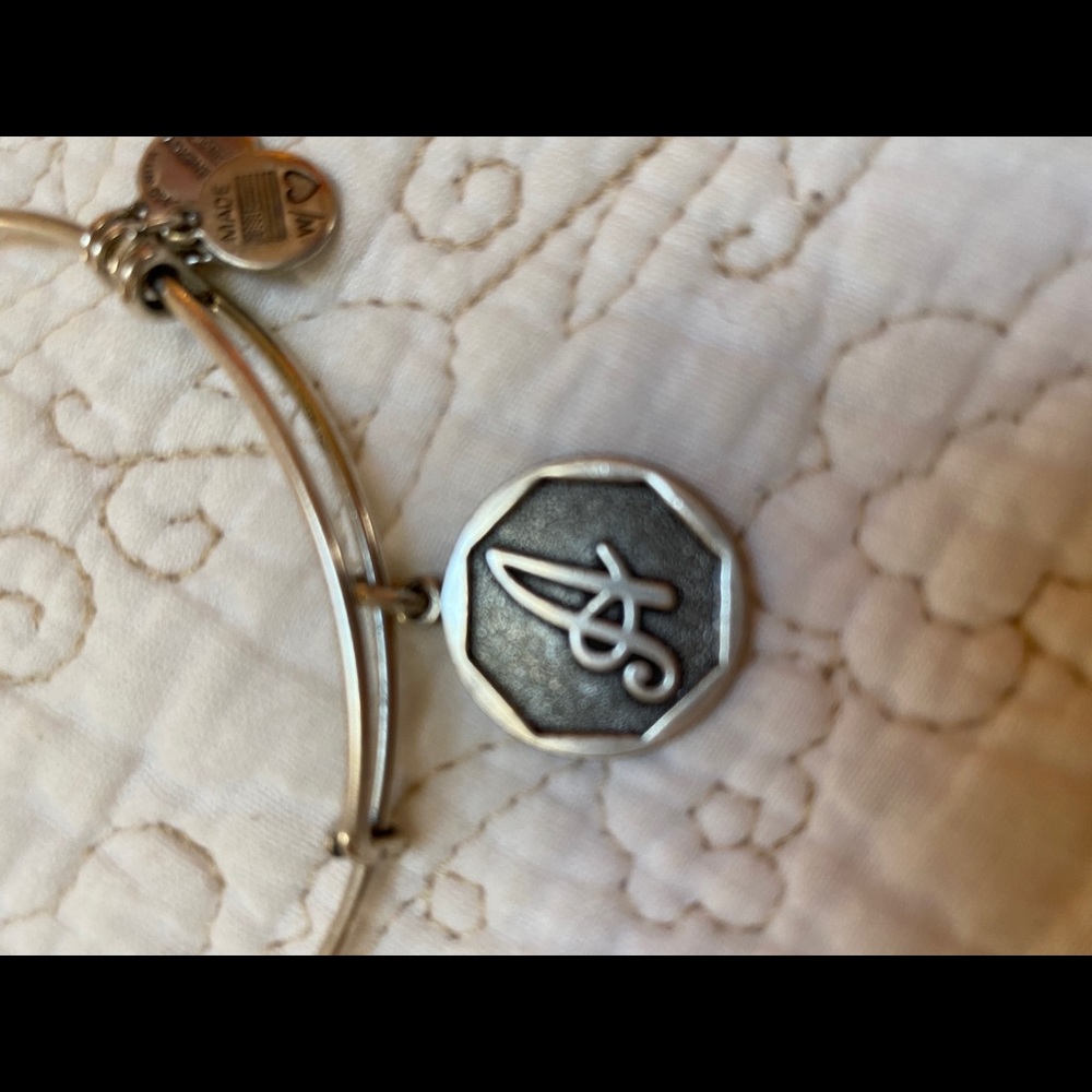 ALEX AND ANI Silver A Initial Charm Bracelet